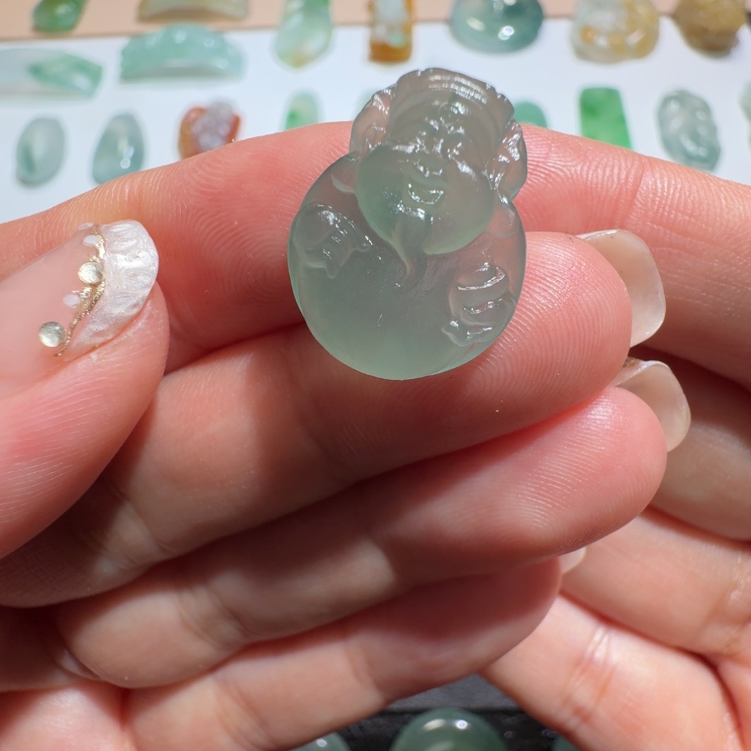 定制翡翠未镶嵌冰财神