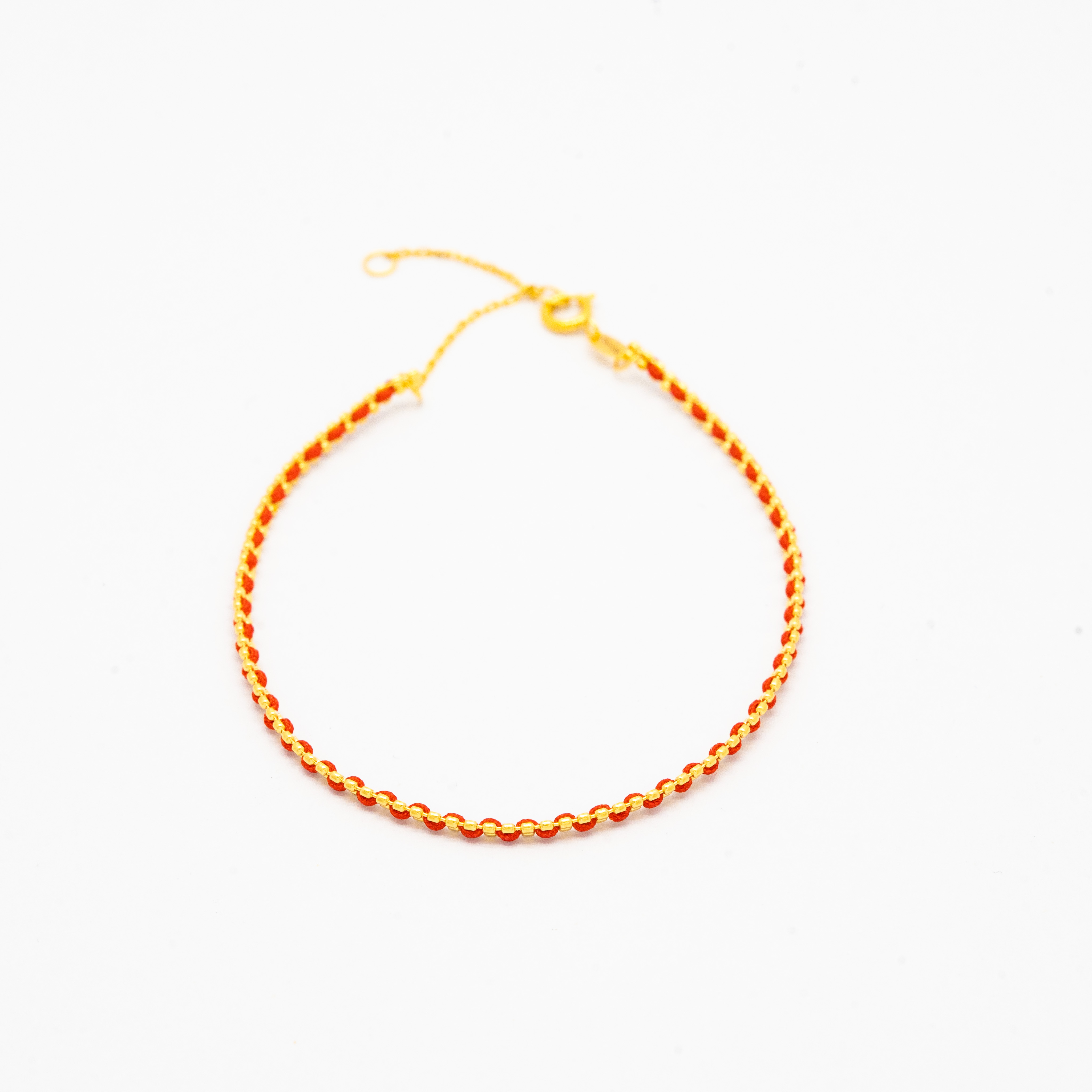 18k金 红绳手链时尚百搭 E637