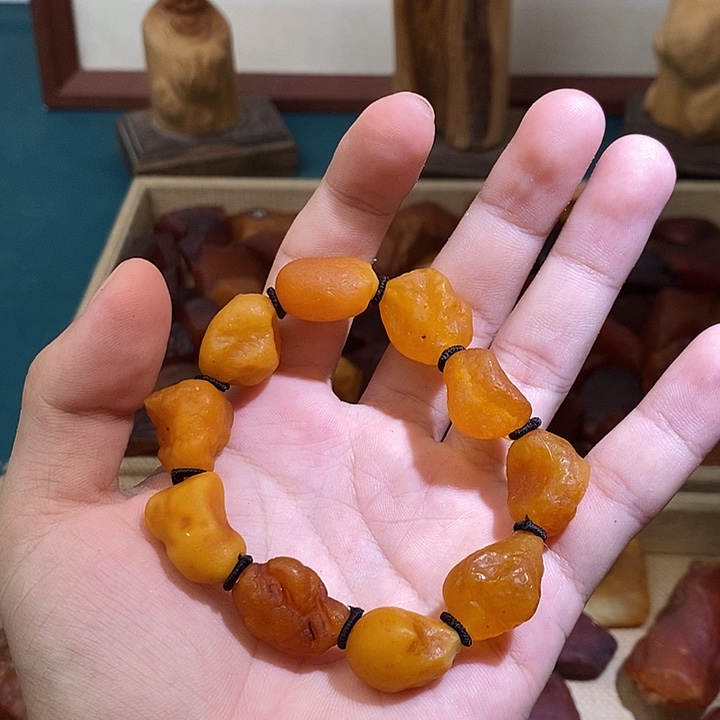 裸石琥珀未镶嵌海漂手串