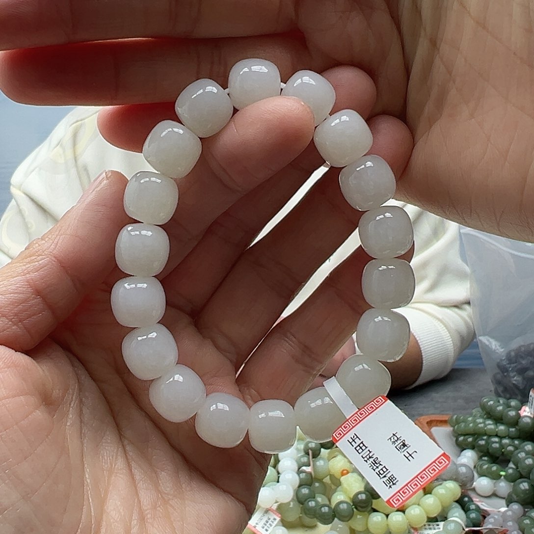 和田玉手链未镶嵌12于阗