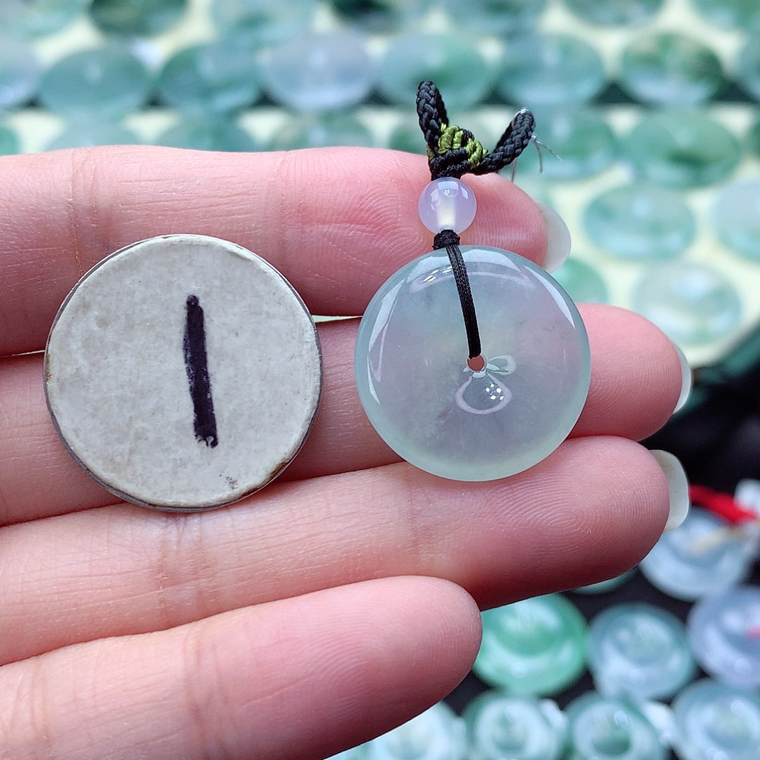 翡翠颈饰未镶嵌51尺寸21.4-5.2