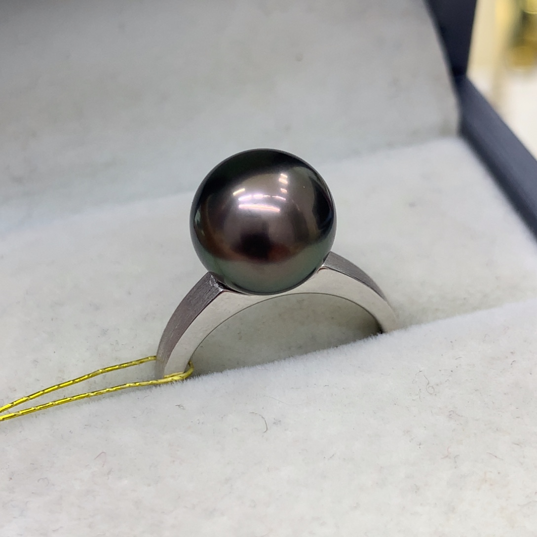 海水珍珠戒圈18K金镶嵌