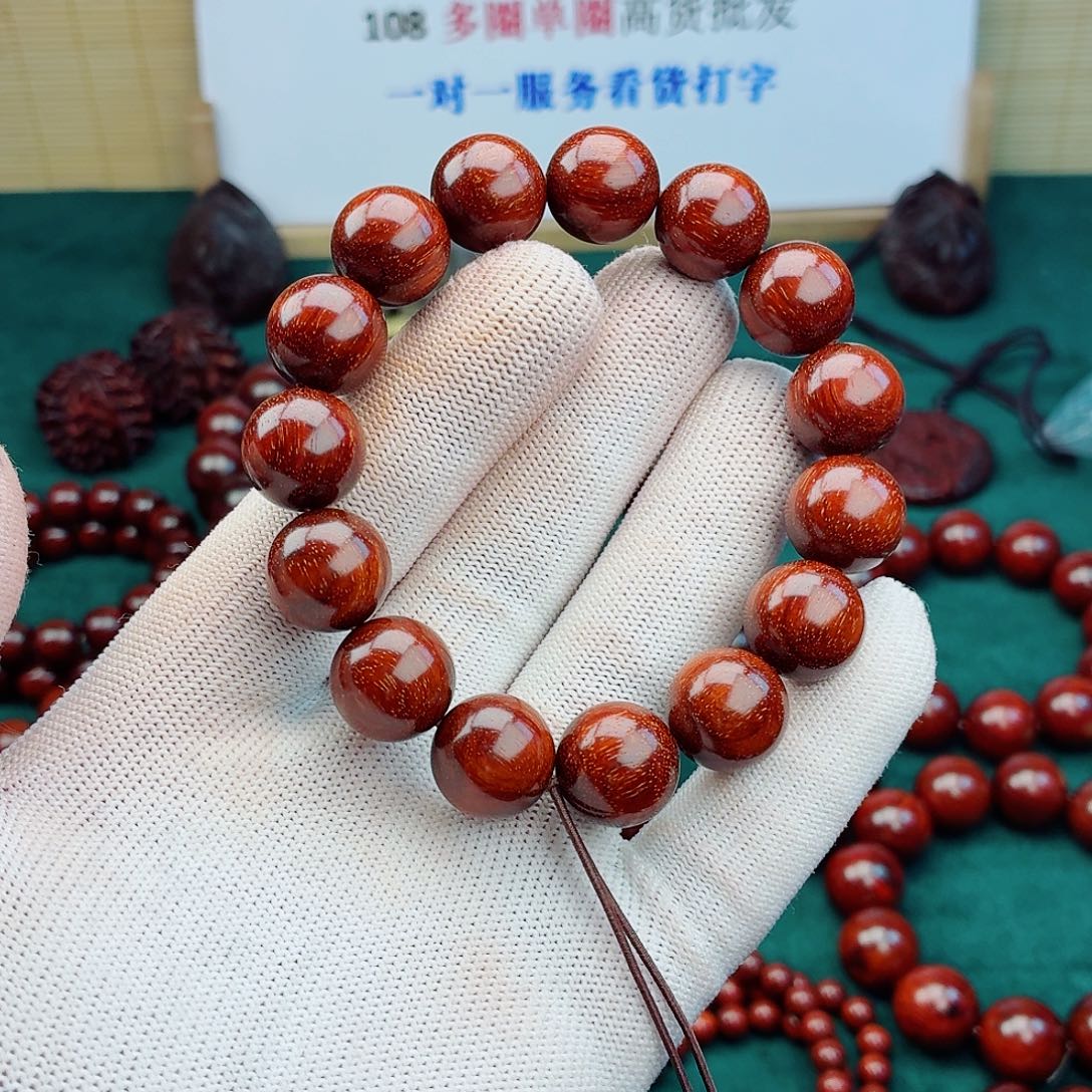 品***茗手串/手链檀香紫檀（小叶紫檀）15