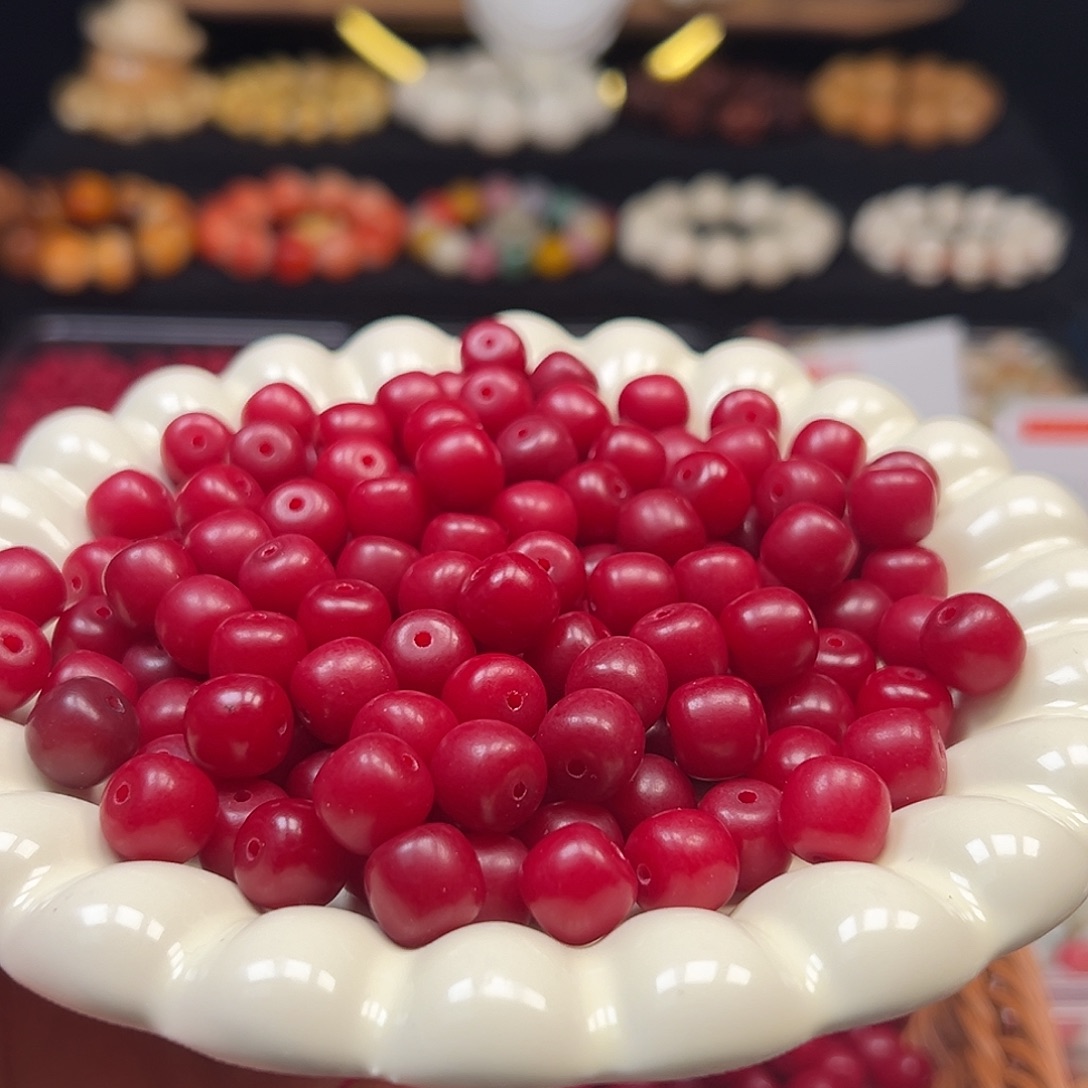 菩提根/象牙果手串卡11红桶120颗