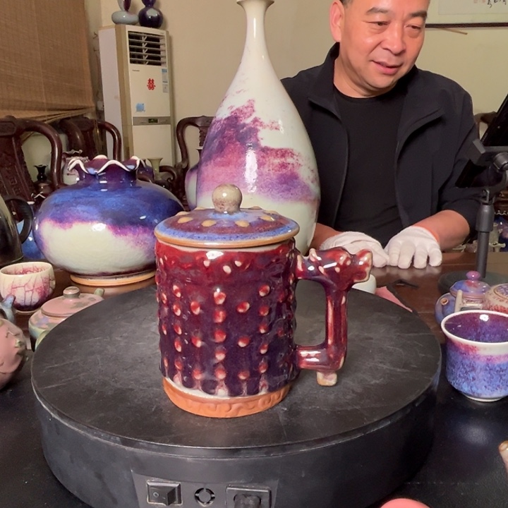 勇***前瓷片牛家钧窑牛自恒老师钧瓷