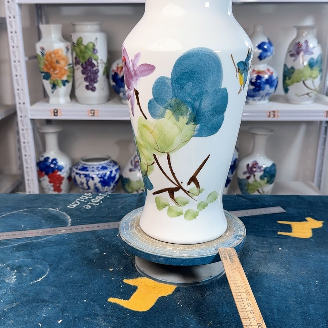 摆件景德镇陶瓷大鱼鸟