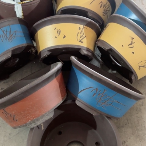 紫砂花盆100-8。22-9.5