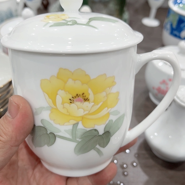 碟釉下五彩的瓷器和瓷器