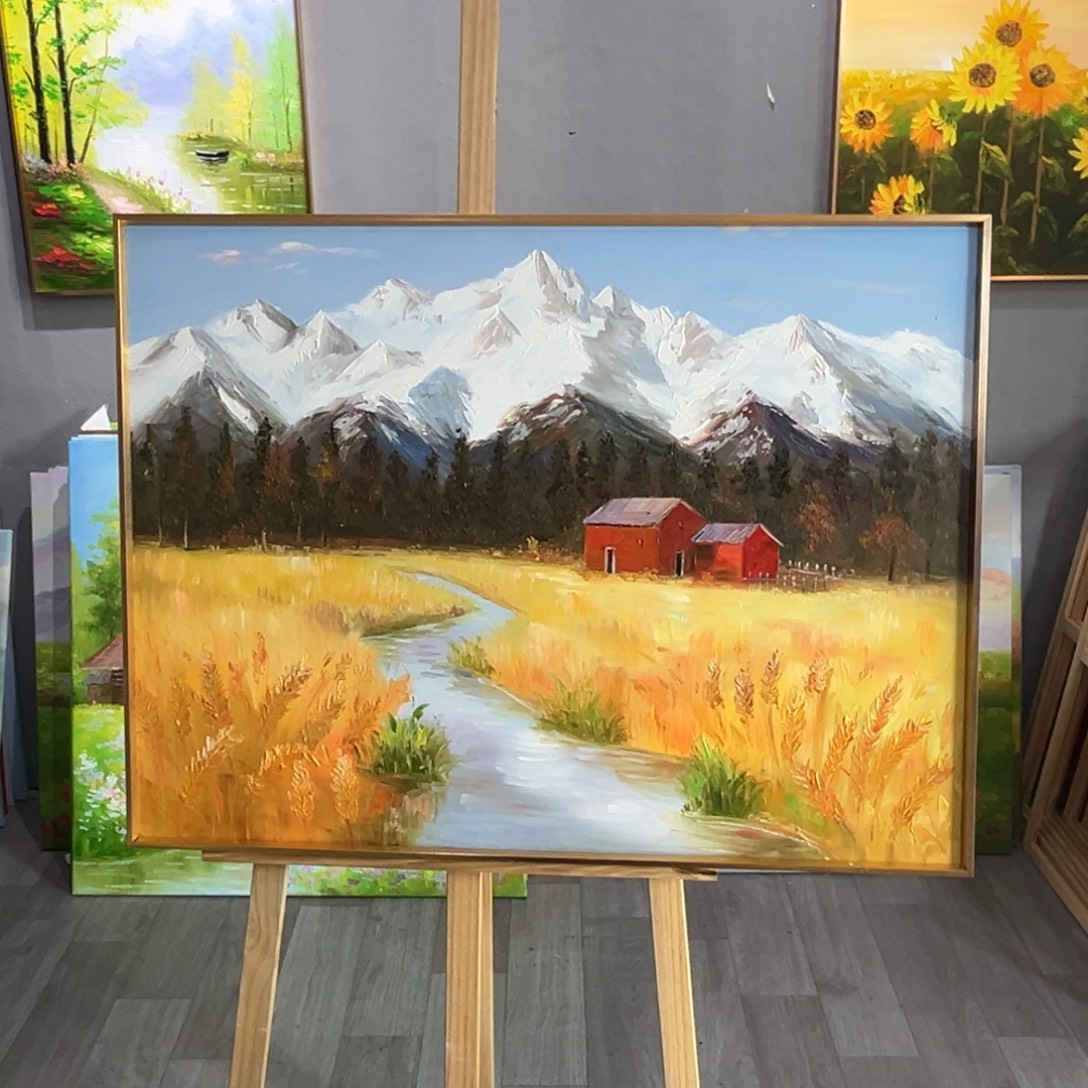 横款60x80纯手工油画