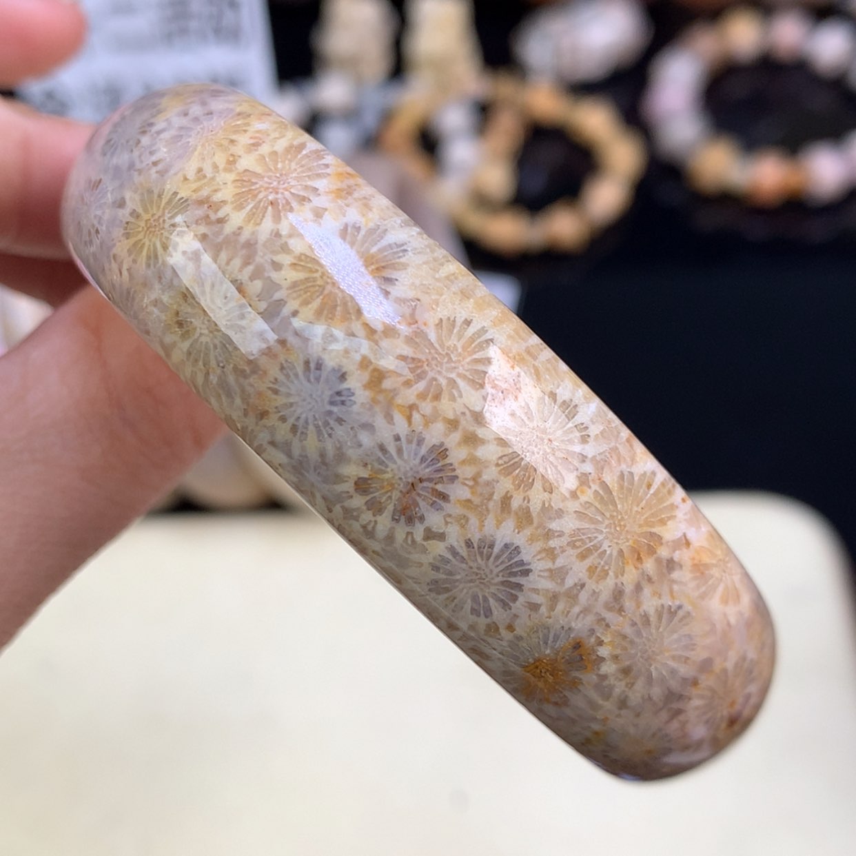 【闪购商品】颈饰未镶嵌硅化珊瑚（珊瑚玉）22号双面花60圈