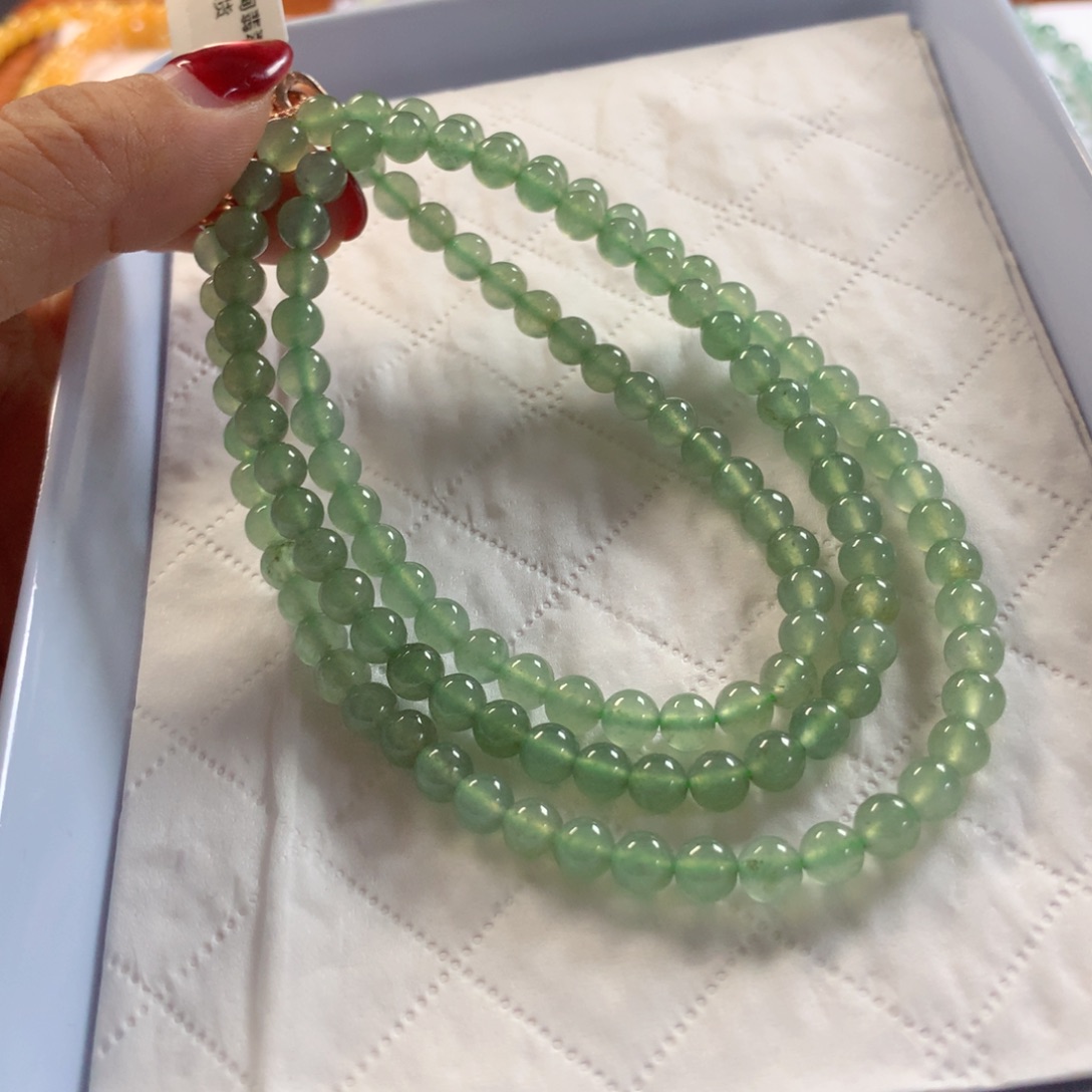 翡翠未镶嵌颈饰项链