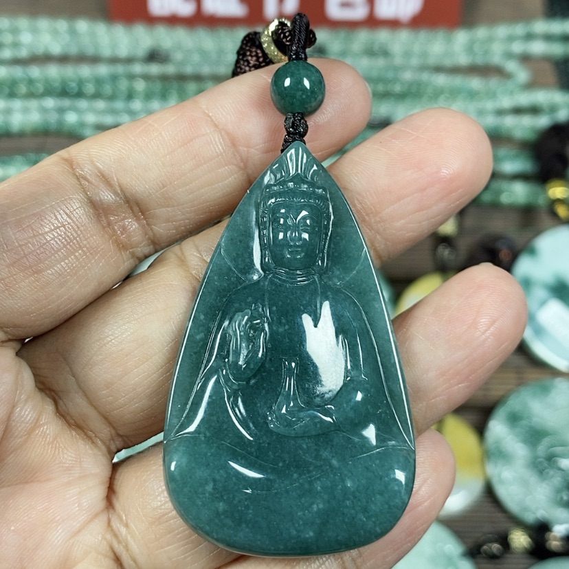 【闪购商品】翡翠颈饰未镶嵌玉吊坠翡翠玉观音牌