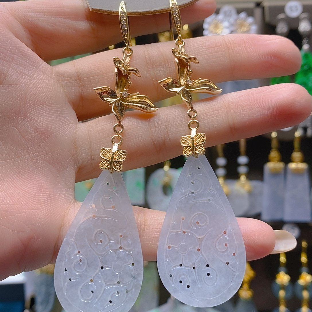 未镶嵌翡翠耳饰翡翠