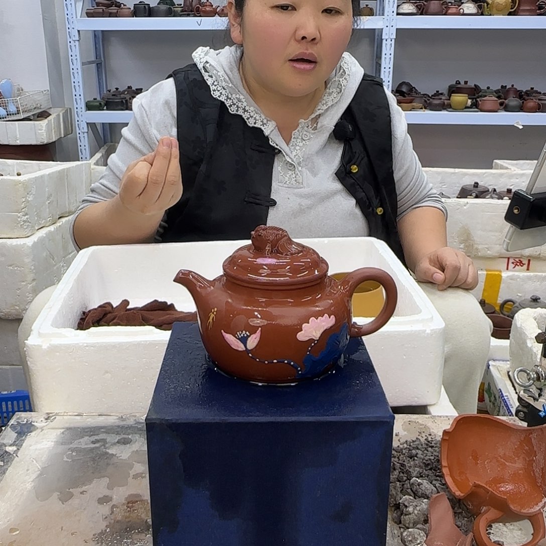 茶壶紫砂宜兴紫砂壶瑕疵处理