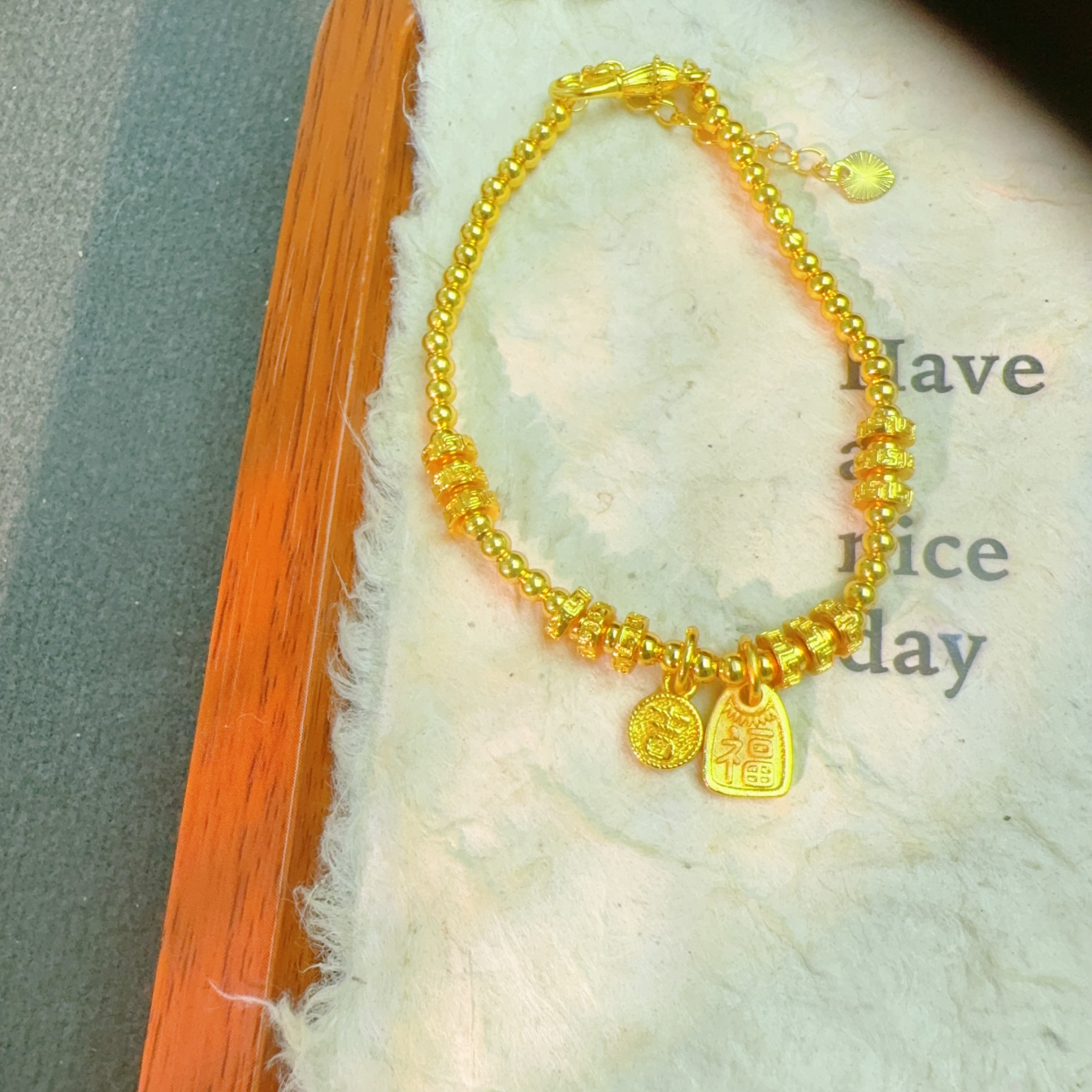 【丁老头甄选】金色盘缠手链2020