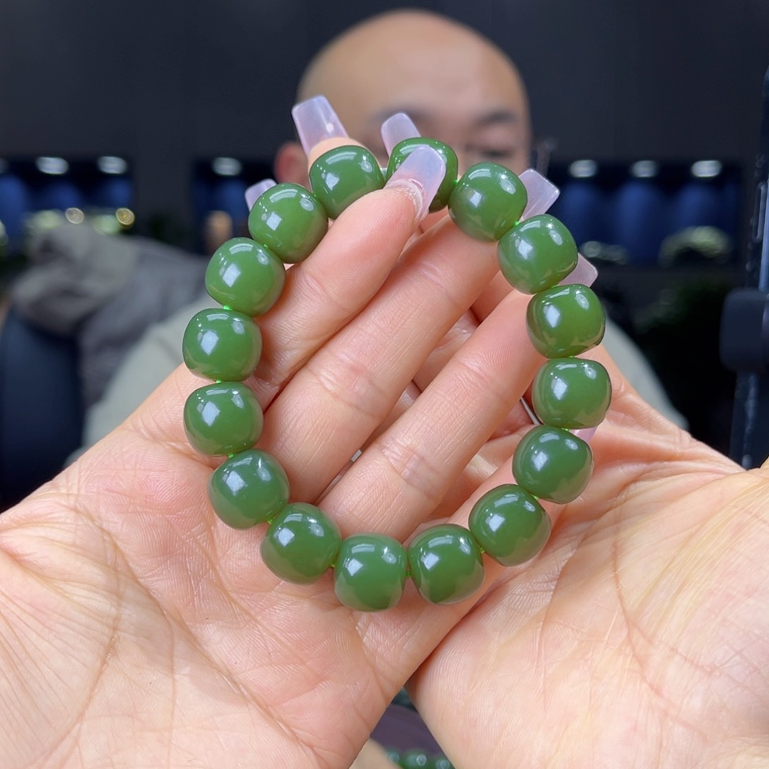 未镶嵌手串和田玉天然和田玉新疆若羌青黄口料14