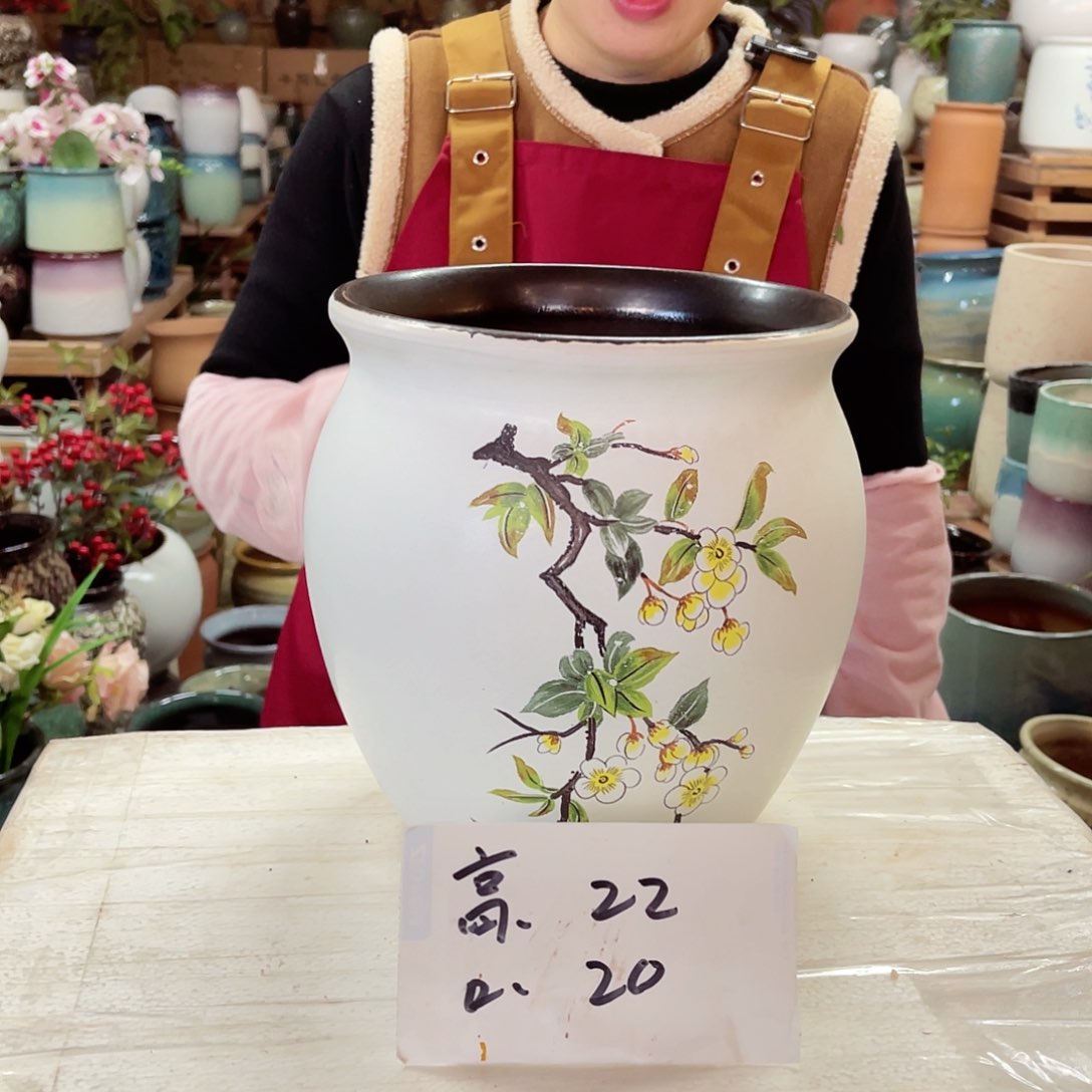 紫砂花盆高度22口径20