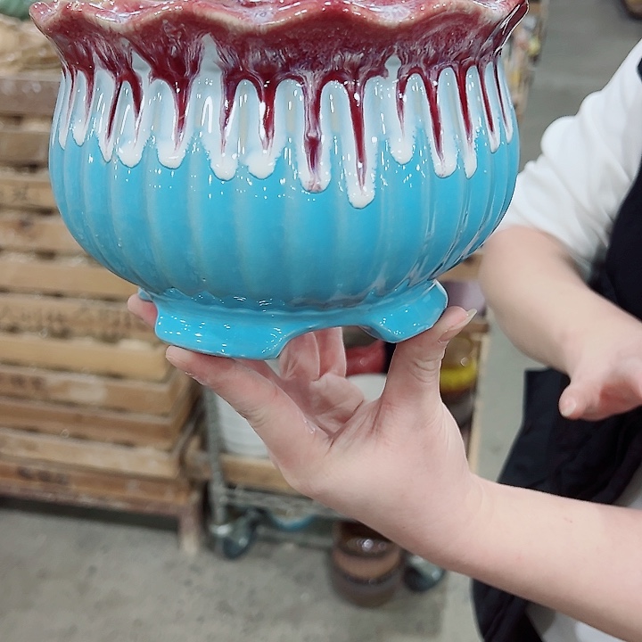 有孔，凑单福利满10元发货陶瓷多肉花盆！