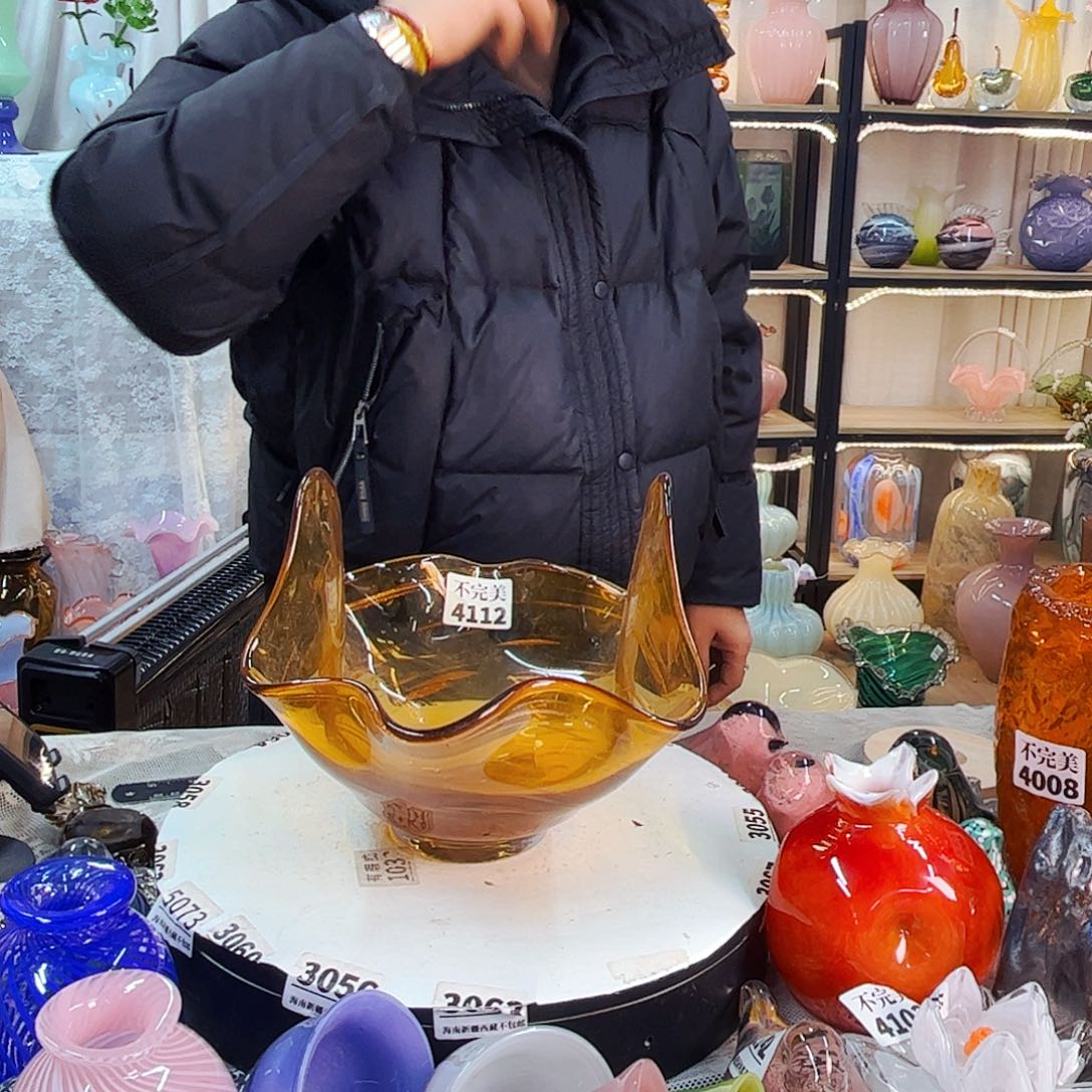 果盘不完美家悦美居琉璃摆件