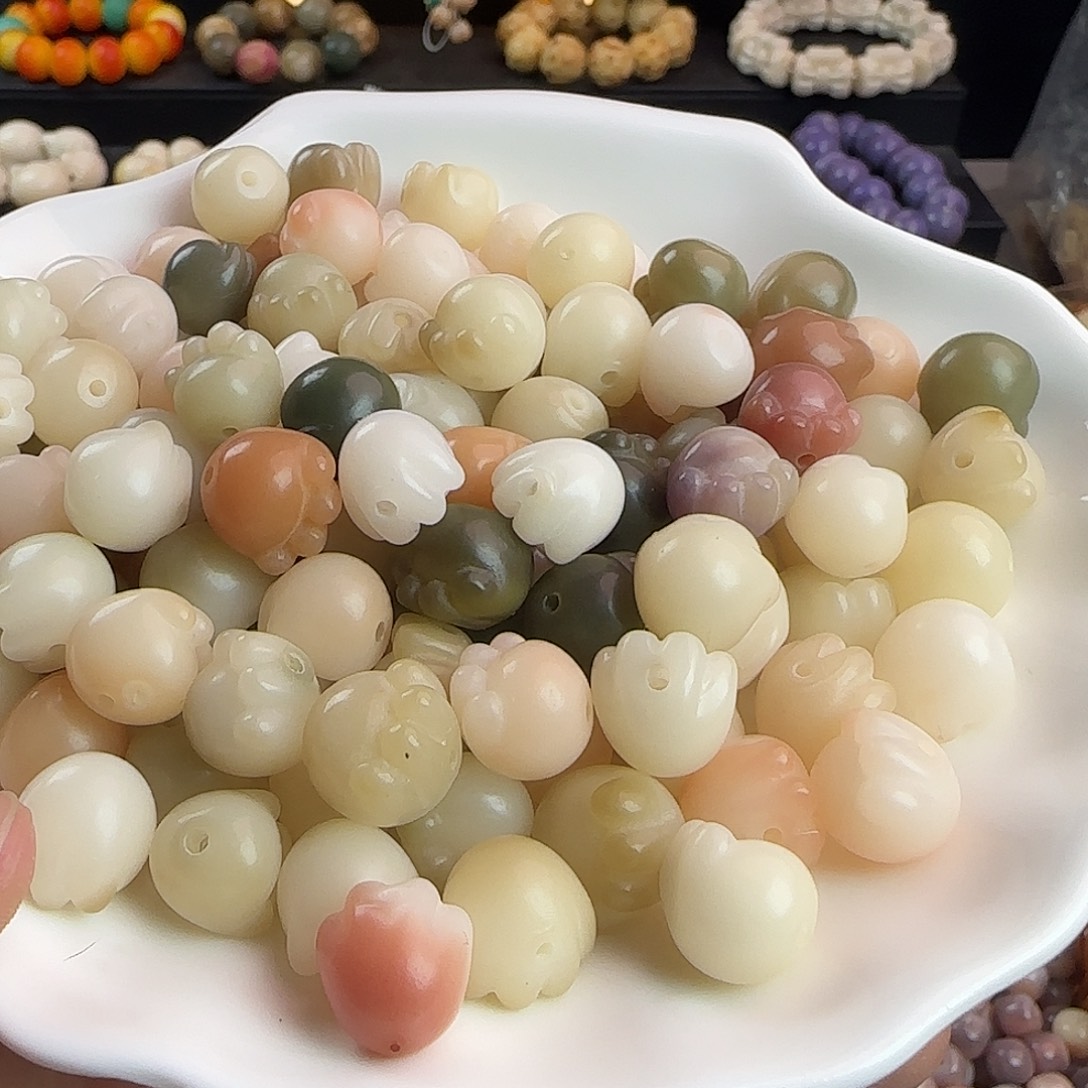菩提根/象牙果手串卡12玛卡龙猫爪20颗➕20颗