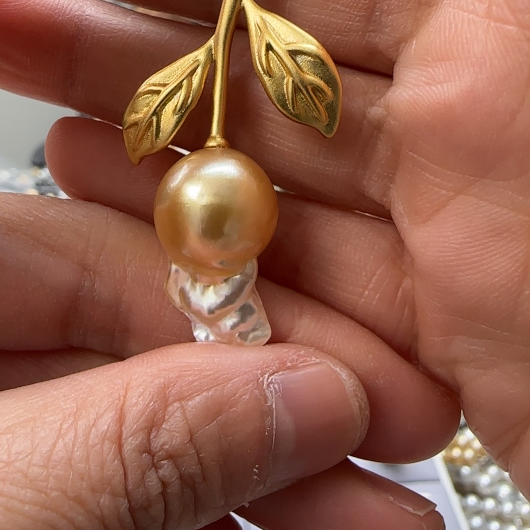 海水珍珠颈饰银S925镶嵌