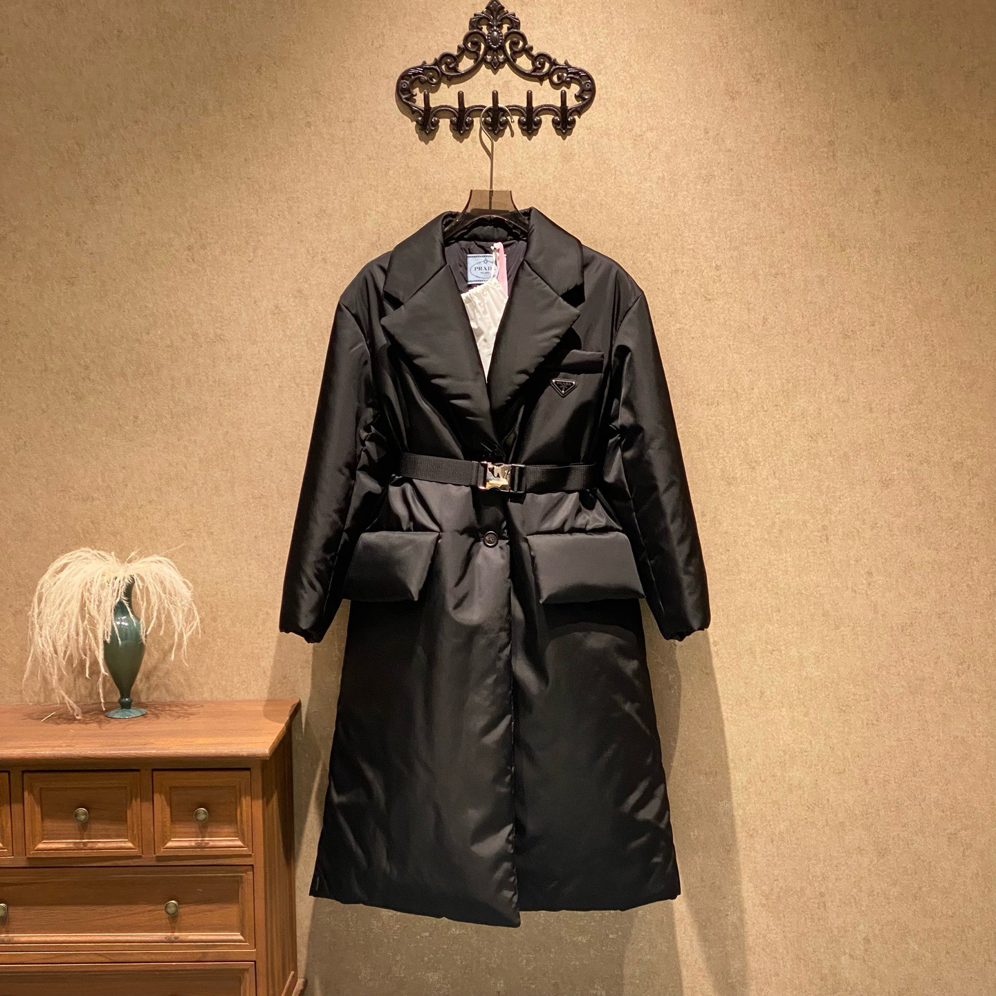 未使用 Prada/普拉达 爆款再生尼龙三角标锁扣棉服/40码/39902