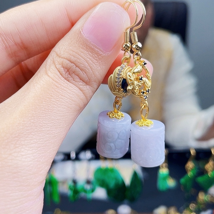 翡翠耳饰未镶嵌饰品