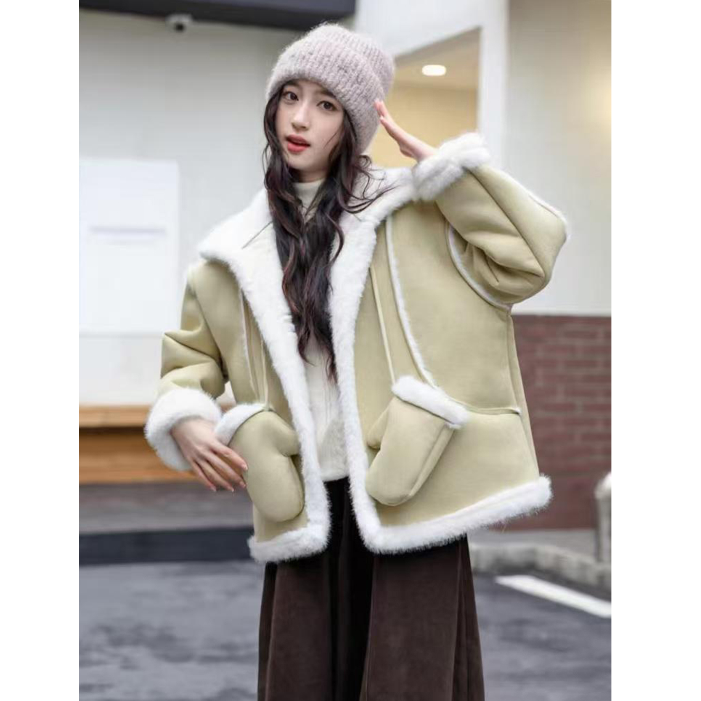 25WT208女童加绒外套2025新款保暖派克服秋冬洋气女孩大童棉服