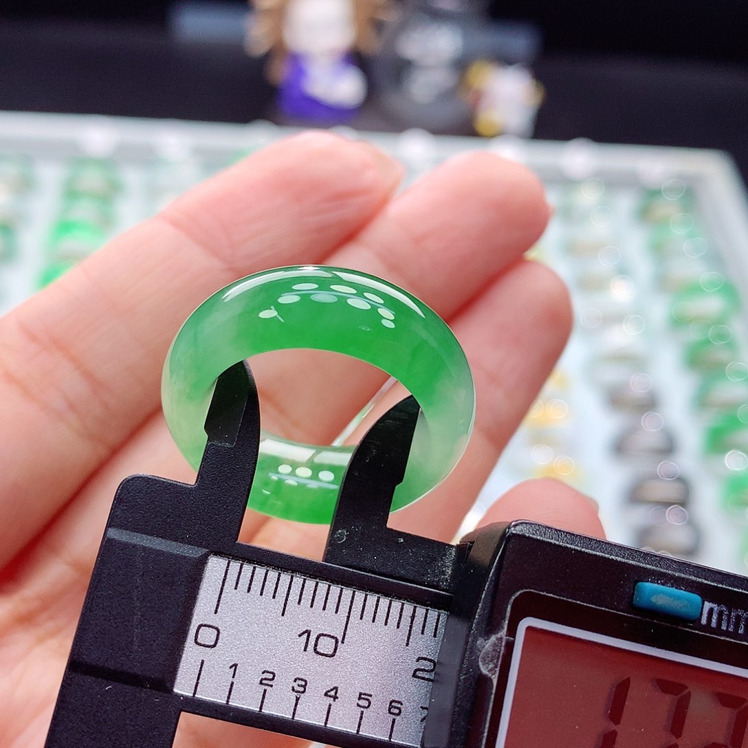 未镶嵌戒指翡翠14-15号