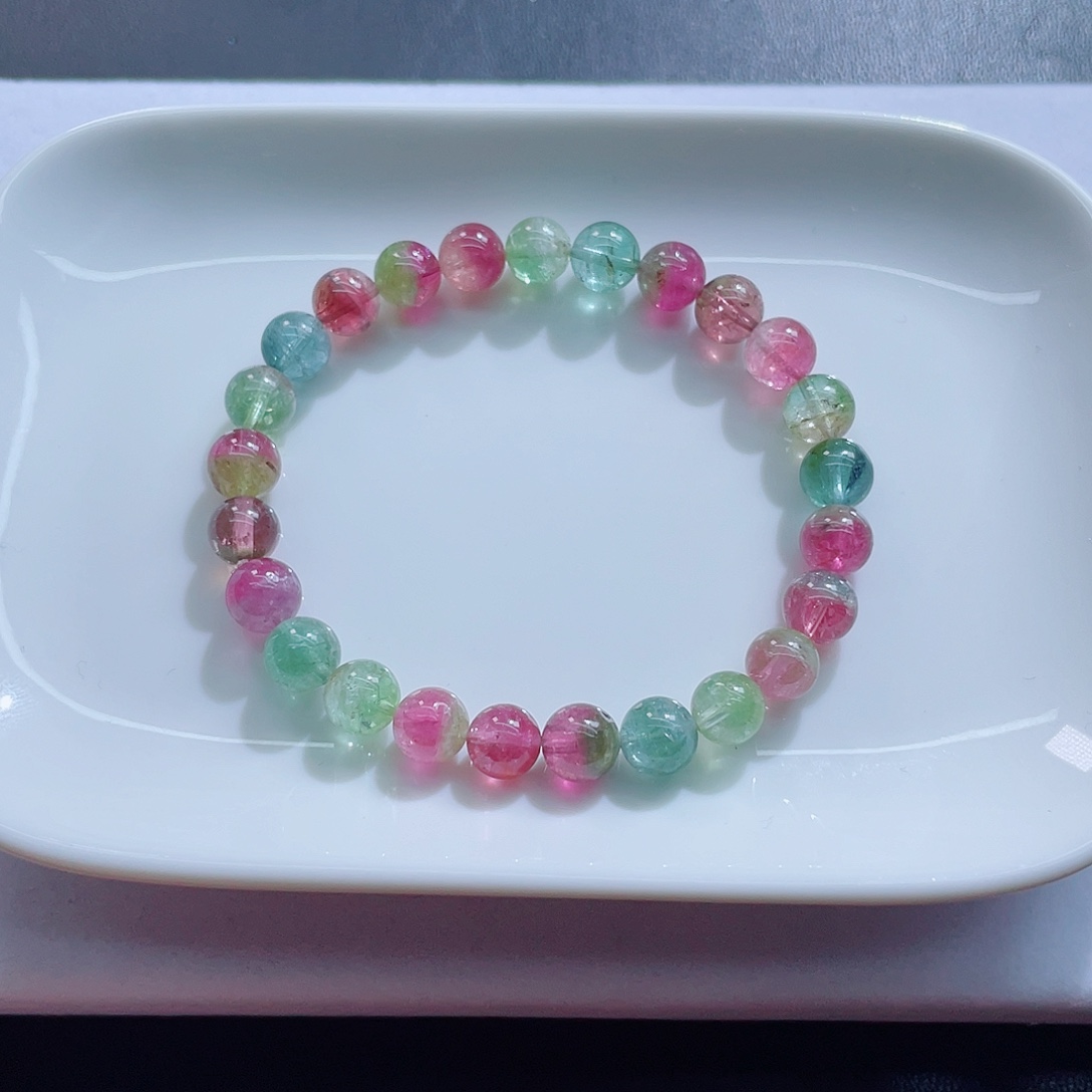 未镶嵌手链碧玺7.8mm左右