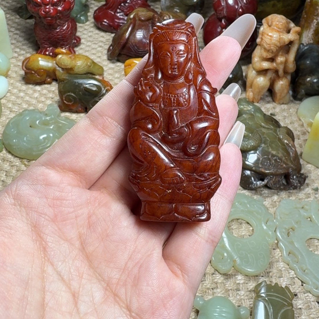 白玉菩提吊坠挂件