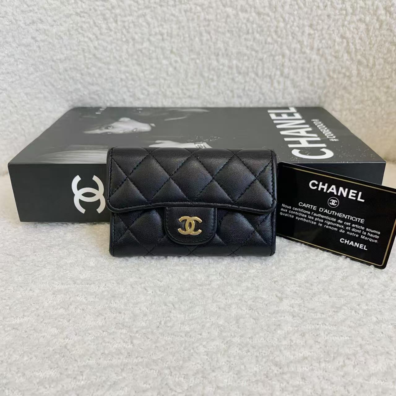 99新 Chanel/香奈儿 壹臻/ 黑金卡包 31开 /15301846