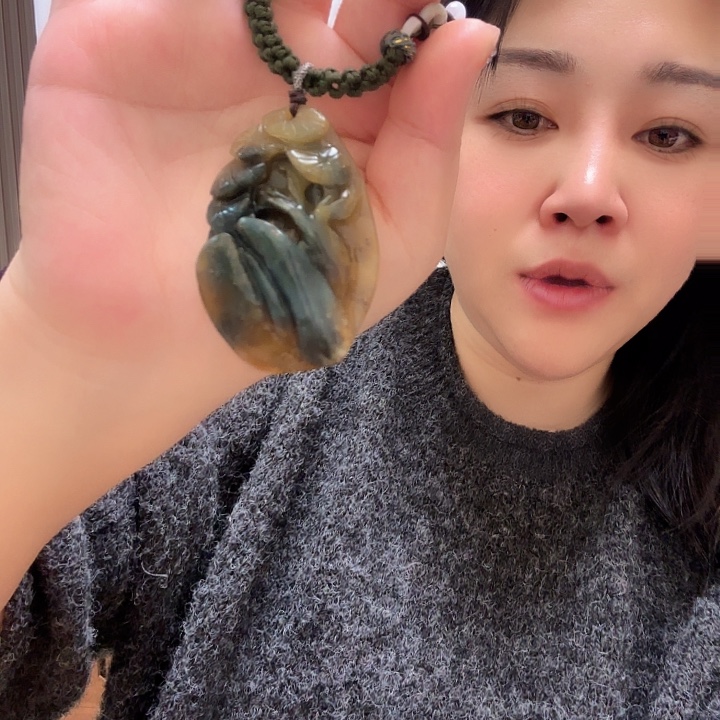 蛇纹石玉合金颈饰