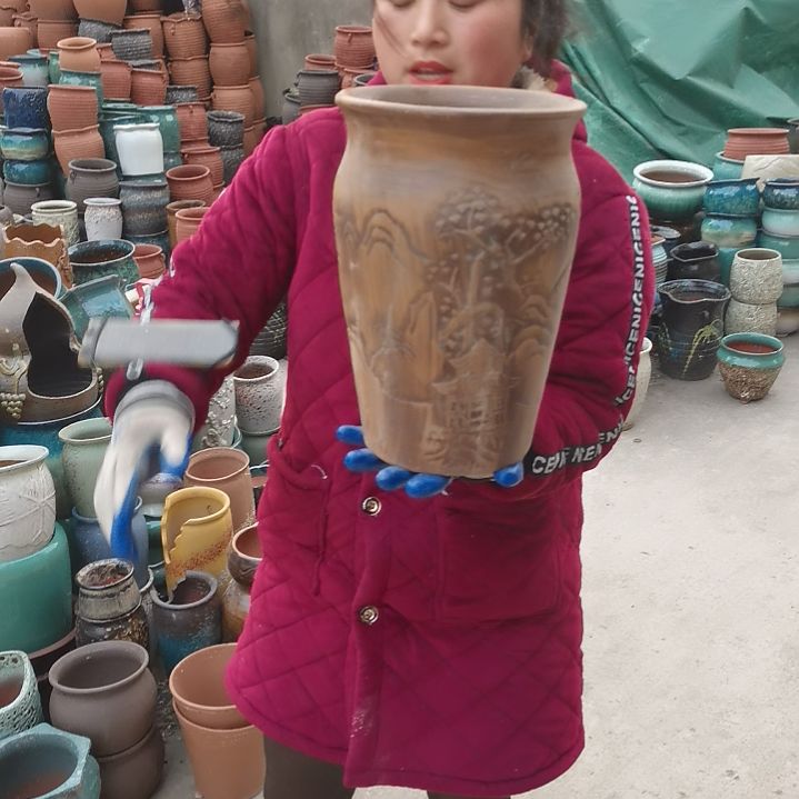 红陶口20高30瑕疵