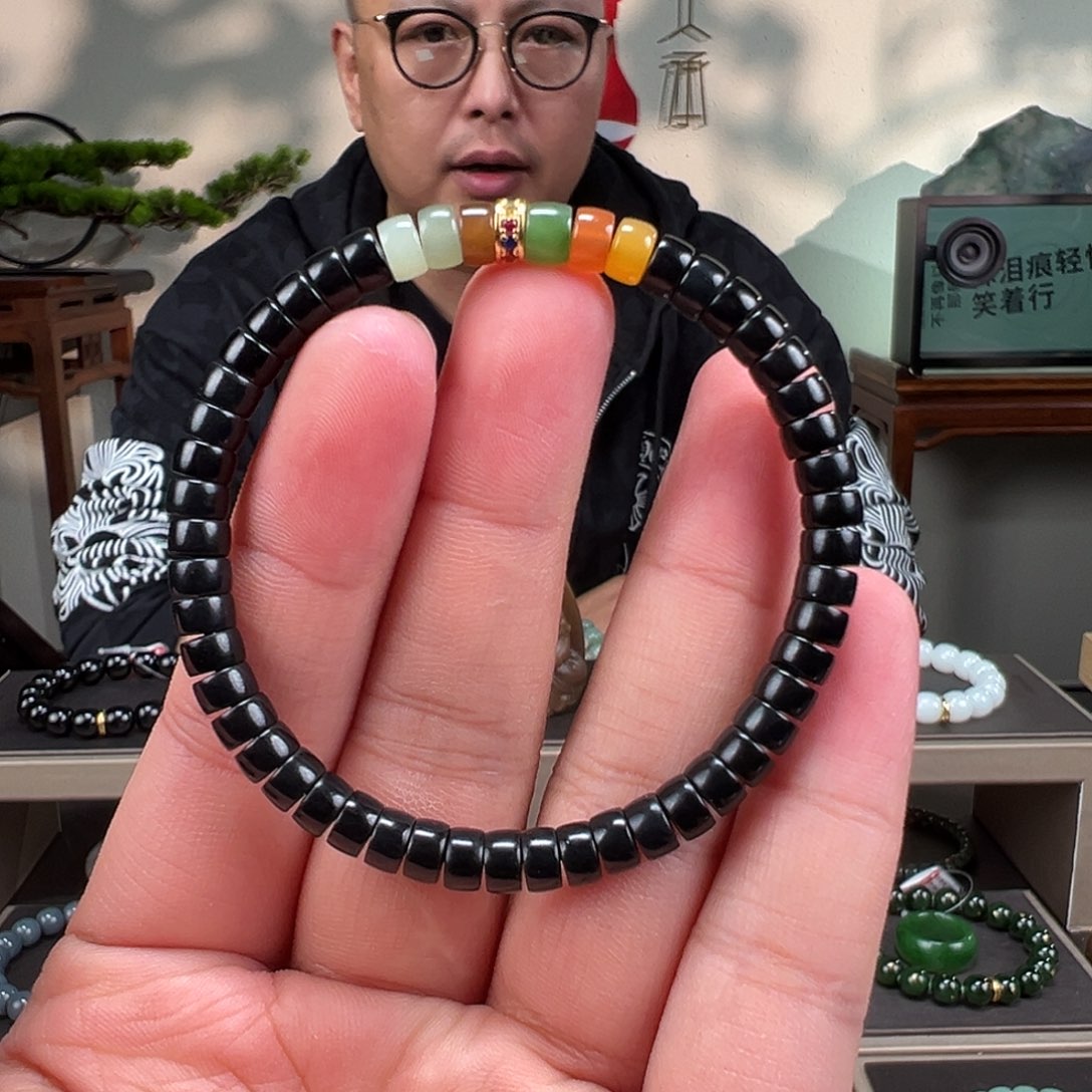 和田玉未镶嵌手链卡6mm