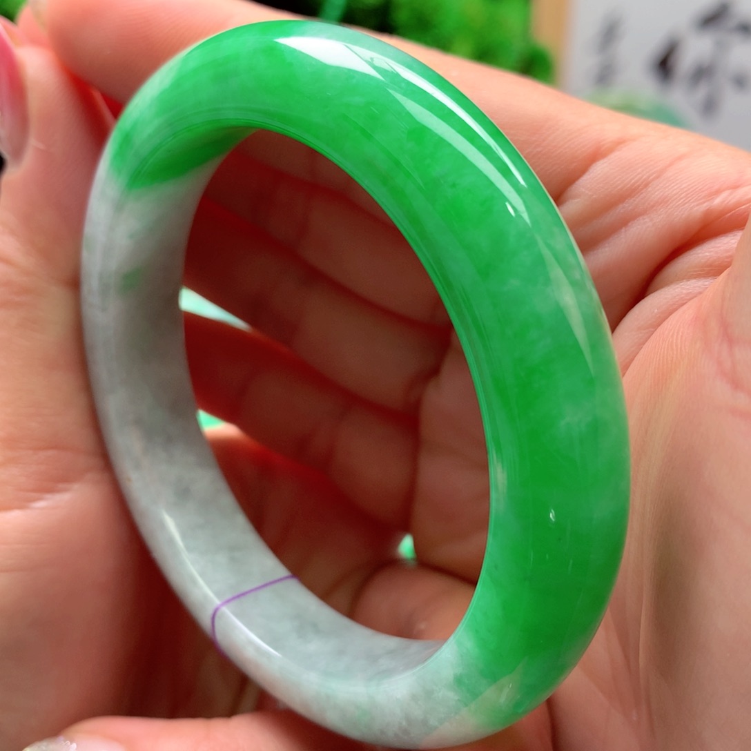 未镶嵌手镯翡翠缅甸57.3圈口