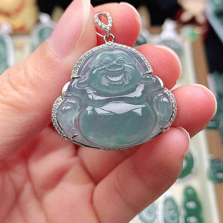 颈饰银S925镶嵌翡翠吊坠