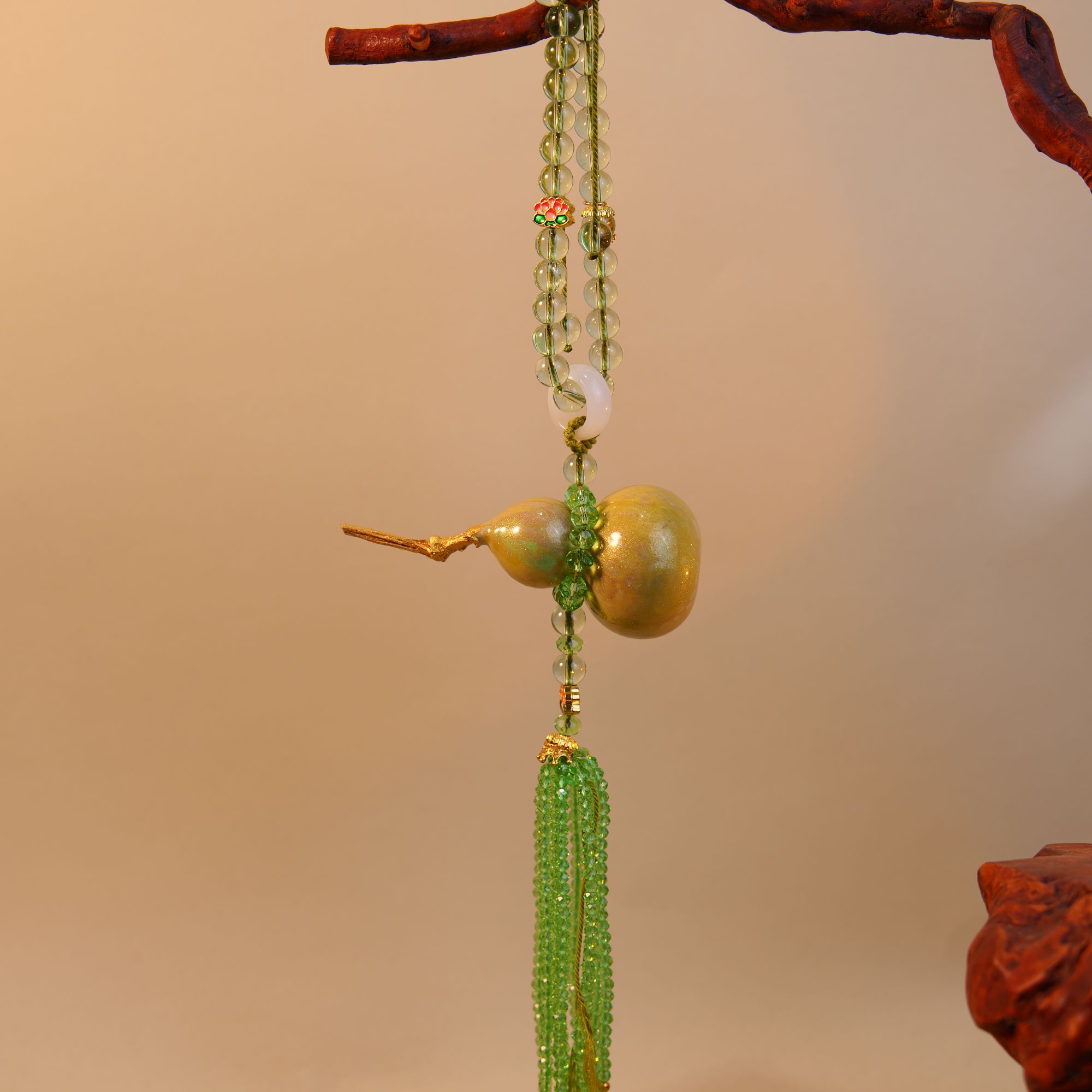 天然大漆葫芦彩色手持珠串包挂中式复古流苏挂件车挂中国风