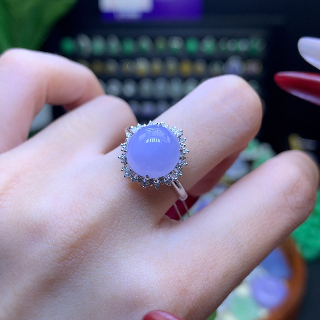 翡翠颈饰18K金镶嵌天然