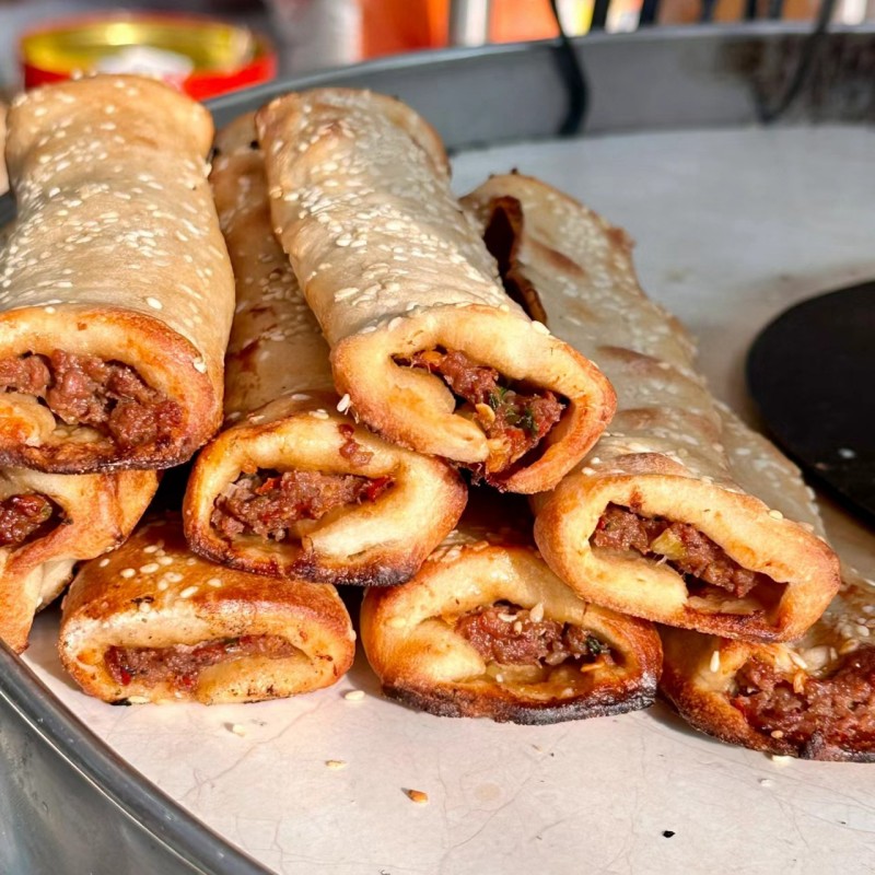 衢州搁袋饼烧饼地方特色面皮卷现做半成品速食