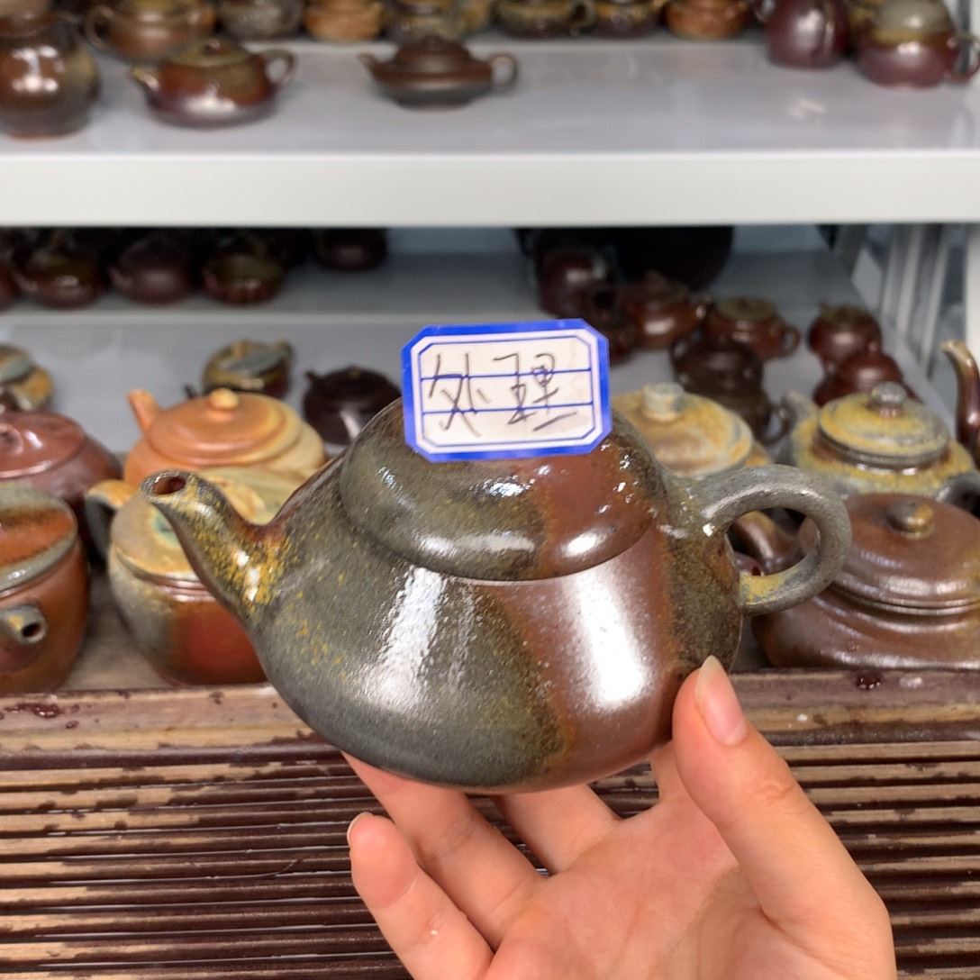 茶壶紫砂纯自然柴烧