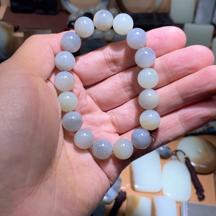 和田玉手链卡12未镶嵌