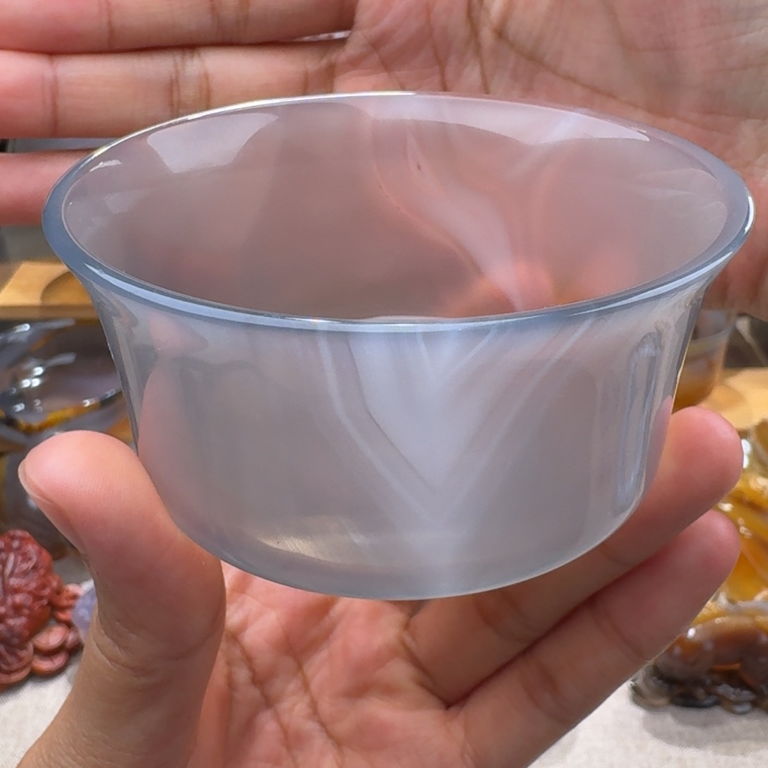 玛瑙/玉髓玛瑙茶杯120毫升未镶嵌