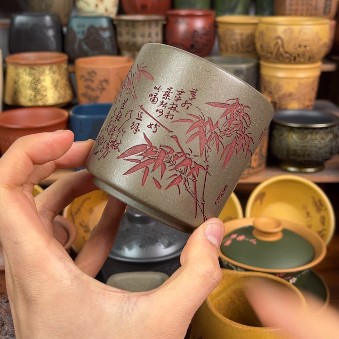 茶杯紫砂宜兴原矿紫砂杯茶具