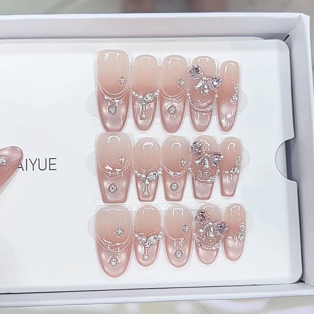 3000 NAIL “一帘幽梦”设计师高定原创纯手工高级感猫眼显白穿戴甲