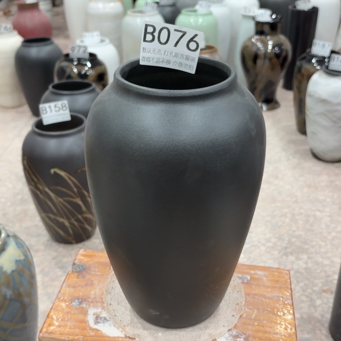 陶摆件瑕疵076景德镇陶瓷花瓶高27口9.5
