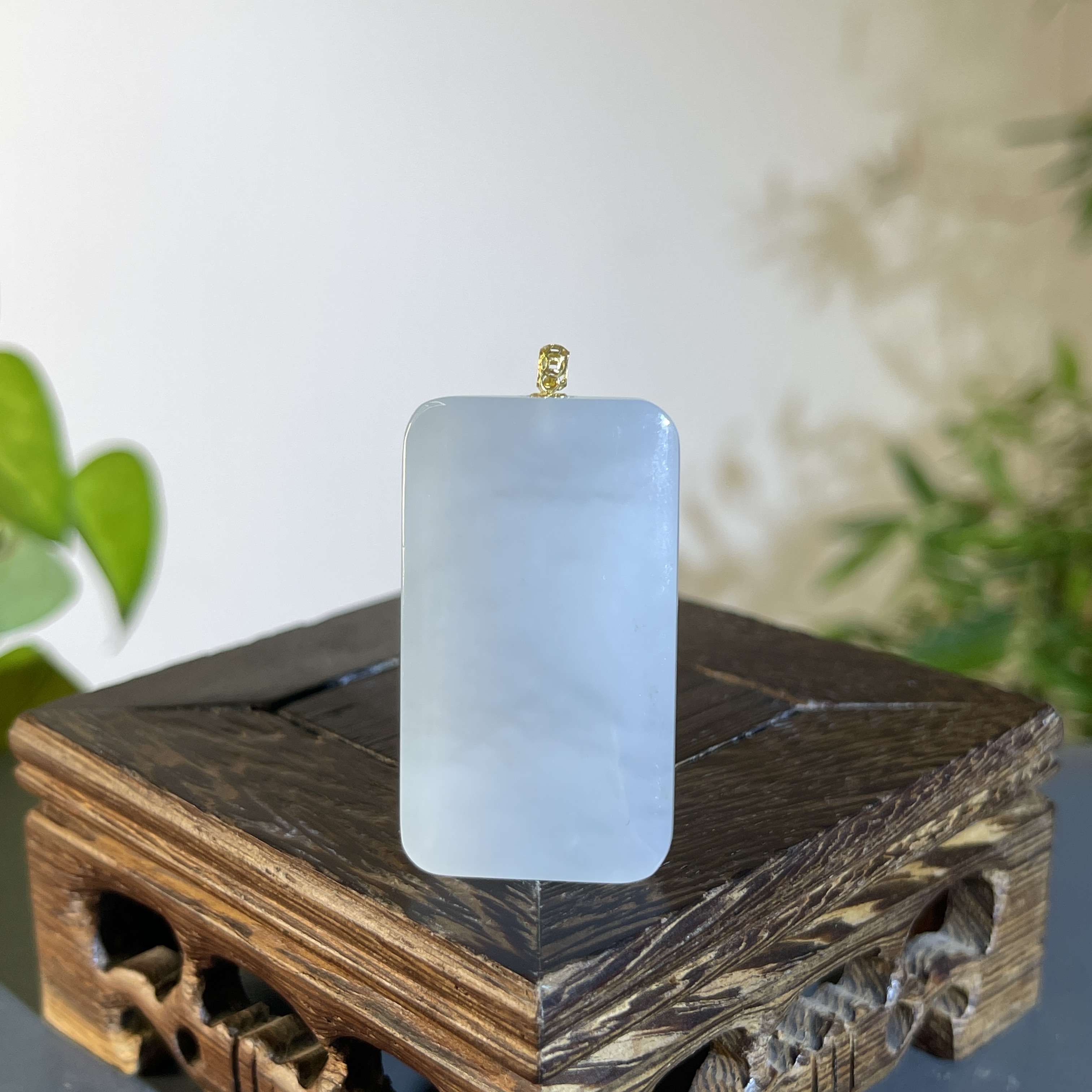 JTA23-08   和田玉-18K扣无事牌