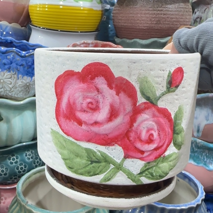 凑9米包邮，有孔，陶瓷花盆