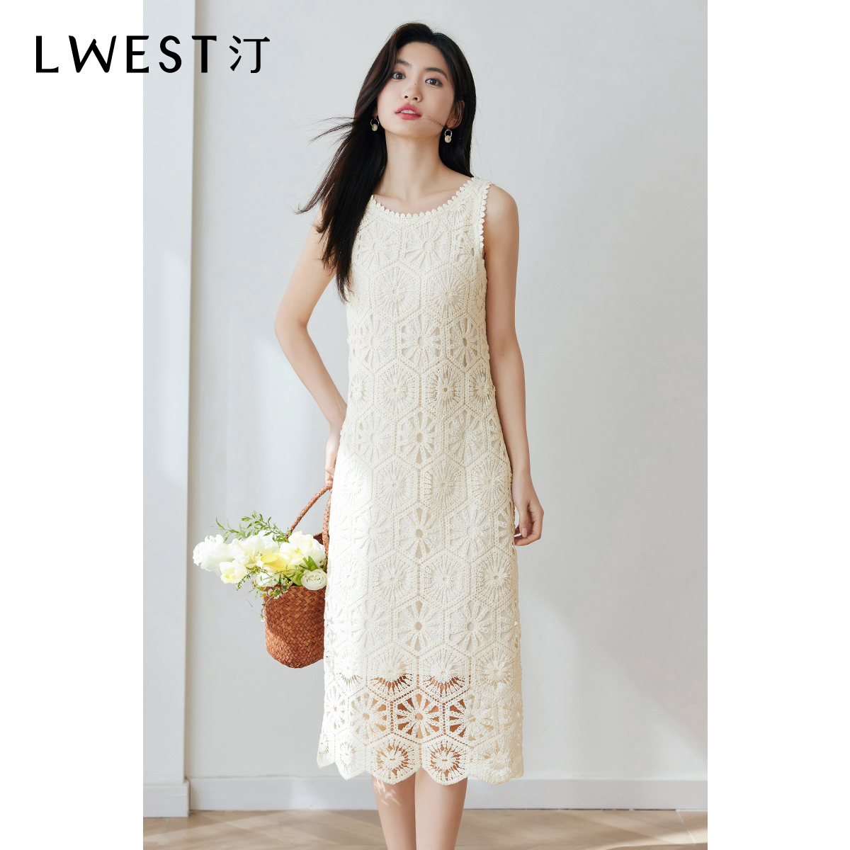 【女乔专属】朗文斯汀蕾丝吊带背心连衣裙DTYL4102C19007