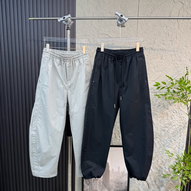 小算盘潮牌轻奢高端定制水洗面料宽松百搭直筒弯刀休闲裤男12349